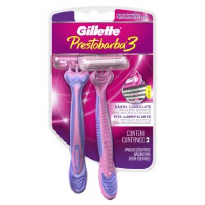 Aparelho Depilatório Gillette Prestobarba3 Feminino 2Un