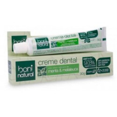 Creme Dental Boni Natural Sem Fluor Menta Melaleuca 90G