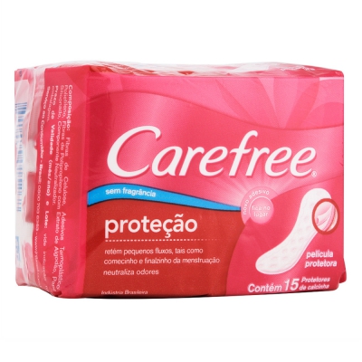 Absorvente Carefree Proteção Sem Perfume 15Un