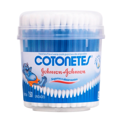 Hastes Flexíveis Johnson e Johnson Pote 150Un