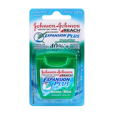 Fio Dental Johnson e Johnson Reach Menta 50M