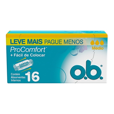 Absorvente Ob Pro Comfort Médio 16Un