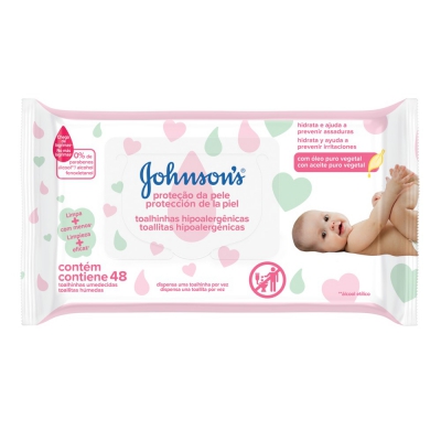 Lenço Umedecido Johnsons Extra Cuidado 48Un