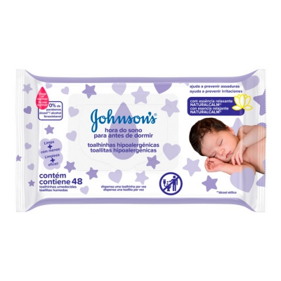 Lenço Umedecido Johnsons Baby Hora do Sono 48Un