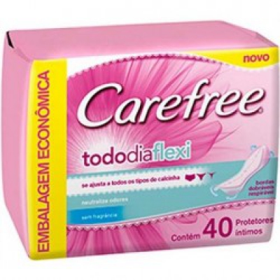 Absorvente Carefree Todo Dia Flexi Sem Perfume 40Un