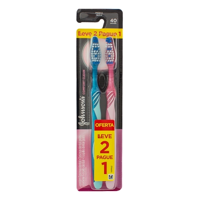 Escova Dental Johnson e Johnson Confort Clean Média Lv2 Pg1