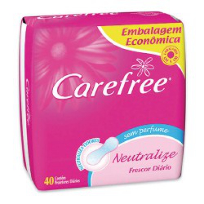 Absorvente Carefree Proteção Sem Perfume 40Un