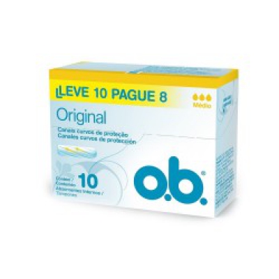 Absorvente Ob Médio Leve10Un Pague8Un