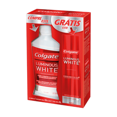 Enxaguante Bucal Colgate Luminous White 500 Grátis Cd.70G