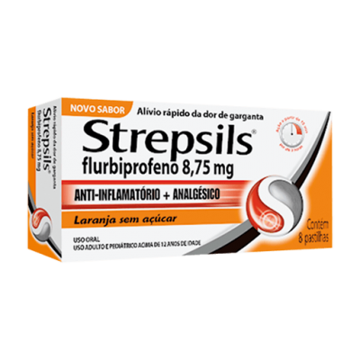 Strepsils Pastilha 8Un Laranja