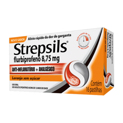 Strepsils Pastilha 16Un Laranja