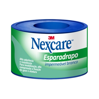 Esparadrapo 3M Nexcare Impermeável Branco 2,5Cm X 3Mt
