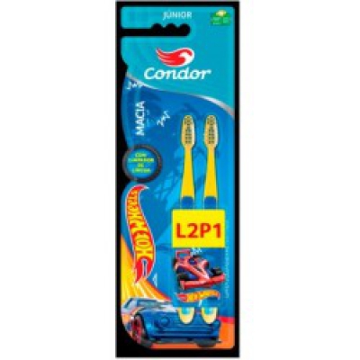 Escova Dental Condor Bambinos Júnior Hot Wheels L2P1 8260-0