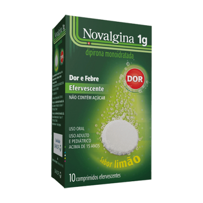 Novalgina 1G 10Cpr Efervecentes Limão