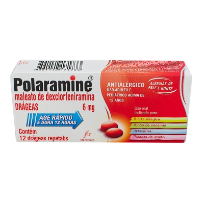 Polaramine Reptabs 6Mg 12Cpr