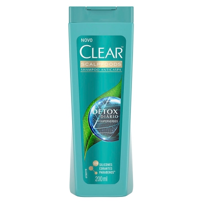 Shampoo Clear Anticaspa Detox Diário 200ML