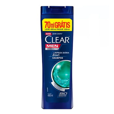 Shampoo Clear Men Anticaspa Limpeza Diária 2Em1 Lv400Pg330ML