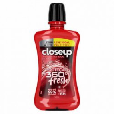 Enxaguante Bucal Closeup Red Hot Proteção 360° Fresh 500ML