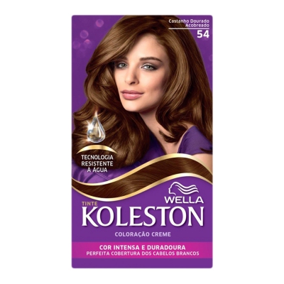 Tintura Koleston Creme 54 Castanho Dourado Acobreado