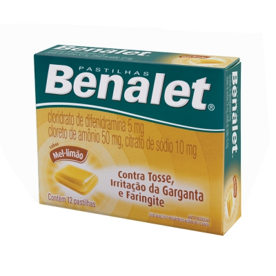 Benalet Pastilha 12Un Mel & Limão