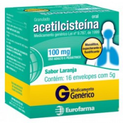 Acetilcisteina 100Mg 16Env 5G Gen.eurofarma