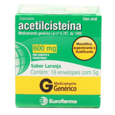 Acetilcisteina 600Mg 16Env 5G Gen.eurofarma