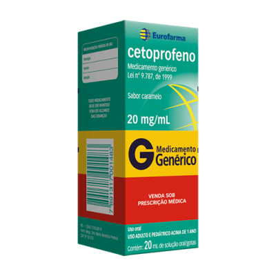Cetoprofeno 20Mg/ml Gotas 20ML Gen.eurofarma