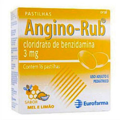 Angino-Rub Pastilha 16Un Mel & Limão