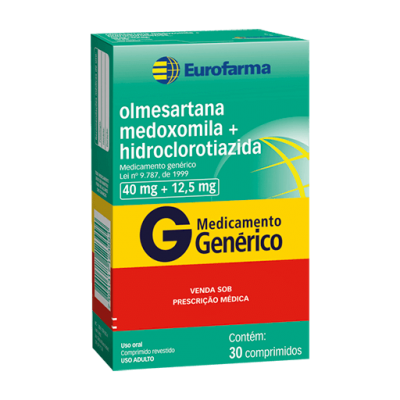 Olmesartana + Hct 40Mg + 12,5Mg 30Cpr Gen.eurofarma