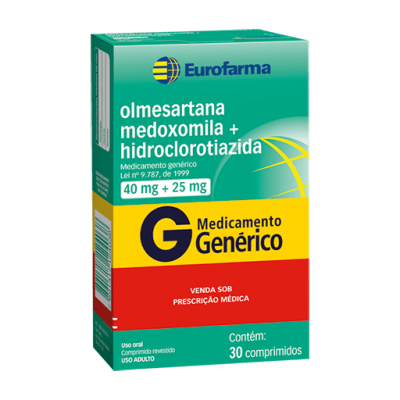 Olmesartana + Hct 40Mg + 25Mg 30Cpr Gen.eurofarma