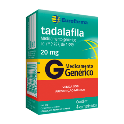 Tadalafila 20Mg 4Cpr Gen.eurofarma