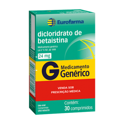 Betaistina 24Mg 30Cpr Gen.eurofarma