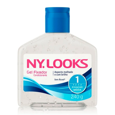 Gel Fixador Nylooks 1 Fixação Média Incolor 240G