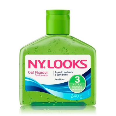 Gel Fixador Nylooks 3 Fixação Extra Forte Verde 240ML