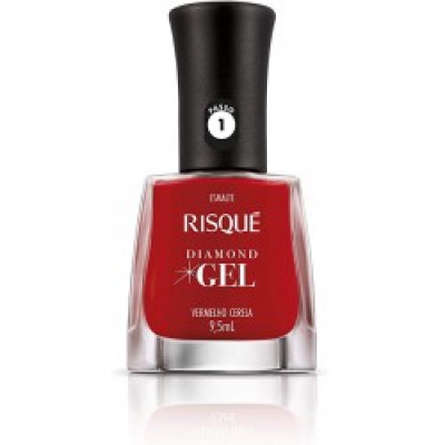 Esmalte Risque Diamond Gel Vermelho Cereja 9.5ML