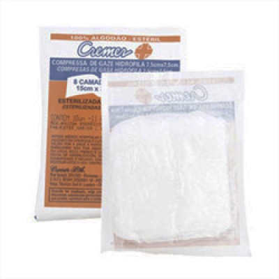 Compressa de Gaze Cremer Estéril 11Fios 10Un