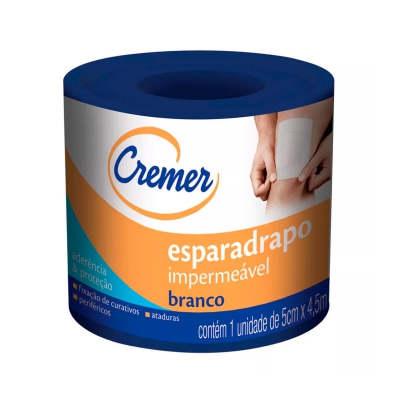 Esparadrapo Cremer Impermeável Branco 5Cm X 4,5Mt
