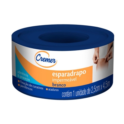 Esparadrapo Cremer Impermeável Branco 2,5Cm X 4,5Mt