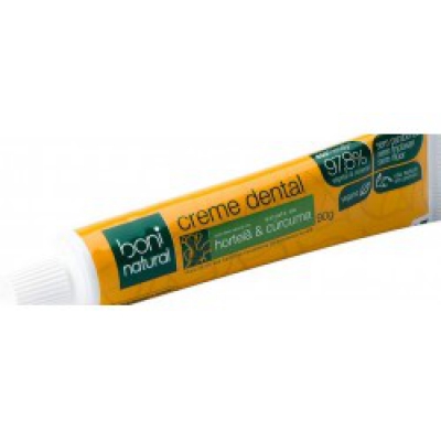 Creme Dental Boni Natural Hortelã e Cúrcuma 90G