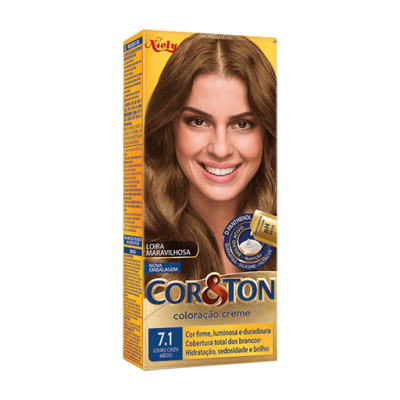 Tintura Cor e Ton 7.1 Louro Cinza Médio