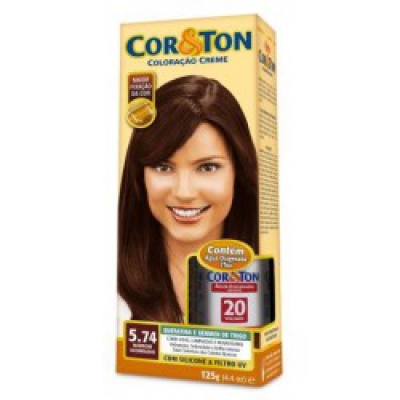 Tintura Cor e Ton 5.74 Marrom Acobreado
