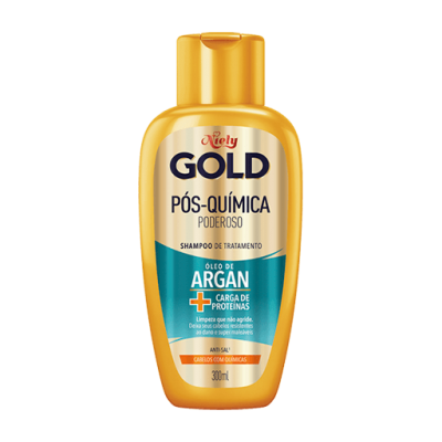 Shampoo Niely Gold Óleo de Argan Pós Química 300ML