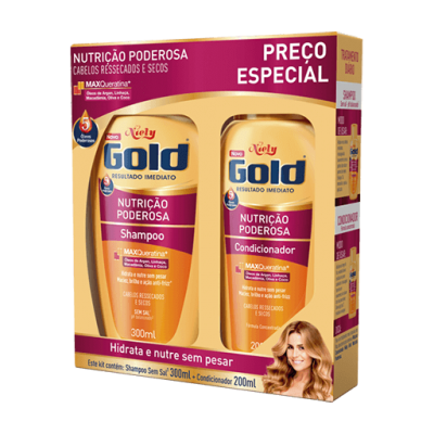Shampoo+Condicionador Niely Gold Nutrição Poderosa 300ML+200