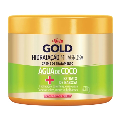 Máscara Capilar Niely Gold Água de Coco 430G