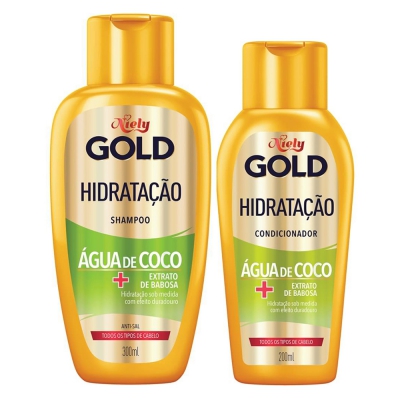 Shampoo+Condicionador Niely Gold Água de Coco 300ML+200ML
