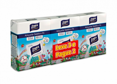 Adoçante Linea Sucralose Pó 50 Envelopes Lv3 Pg2 40G