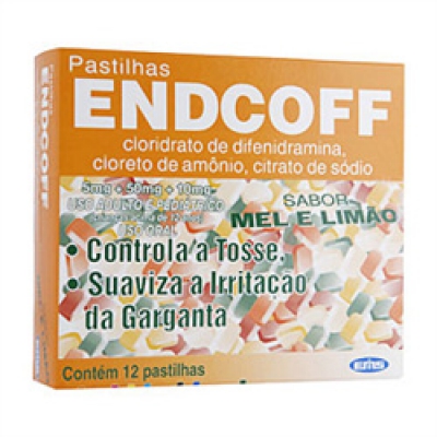 Endcoff Pastilha 12Un Mel & Limão