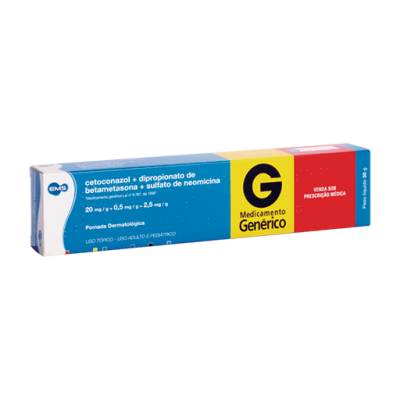Cetoconazol + Betametasona + Neomicina Pomada 30G Gen.ems