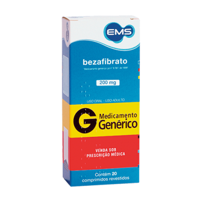 Bezafibrato 200Mg 20Cpr Gen.ems