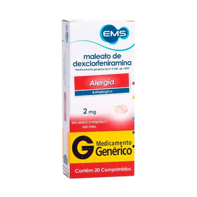Dexclorfeniramina 2Mg 20Cpr Gen.ems